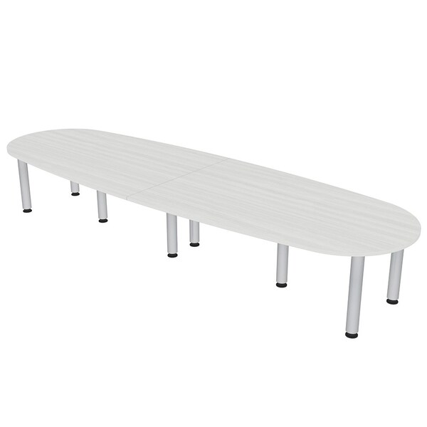 45 in W, 120 in L, 29 in H, Engineered Wood Top, White